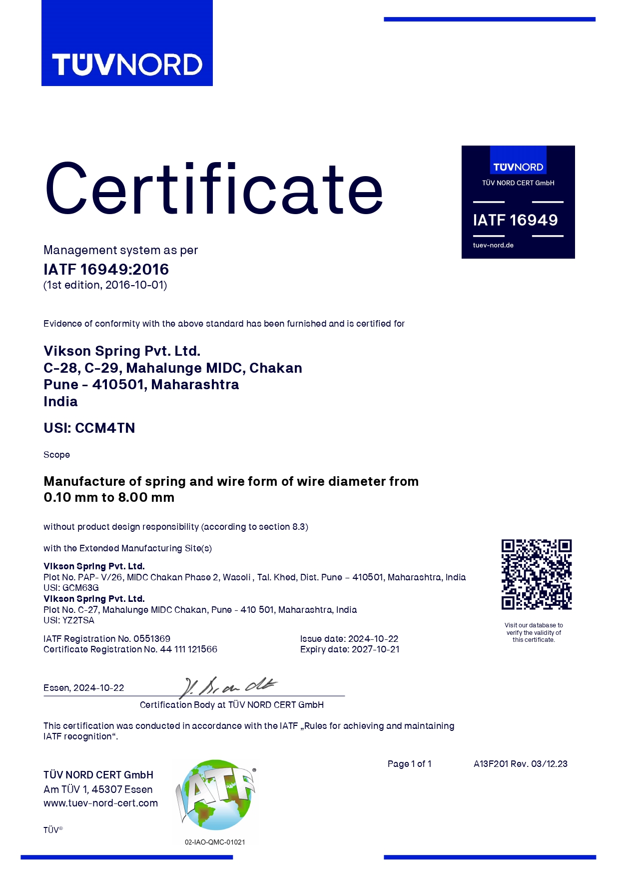 Certificate